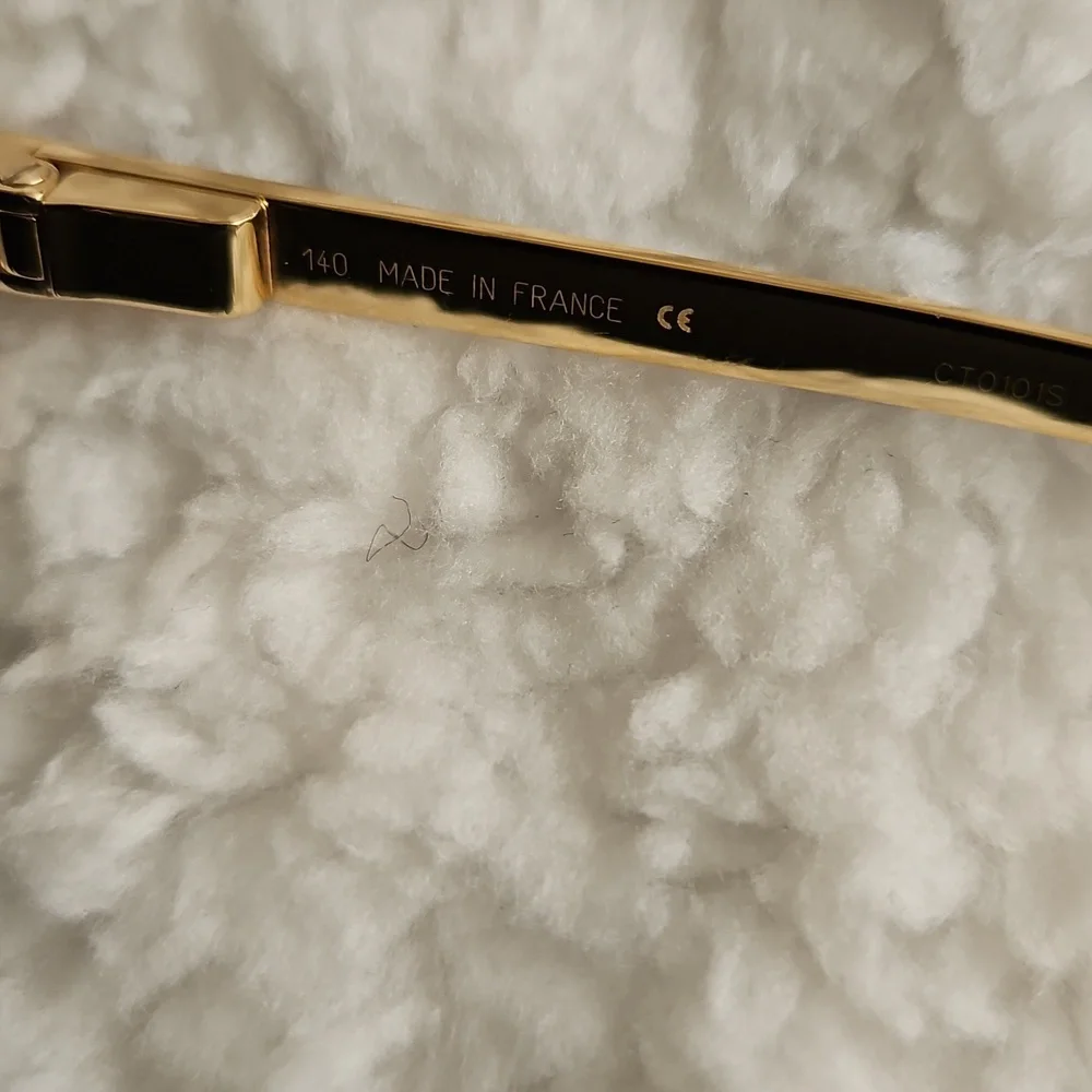 Cartier Gold Frame Sunglasses with Dark Lenses